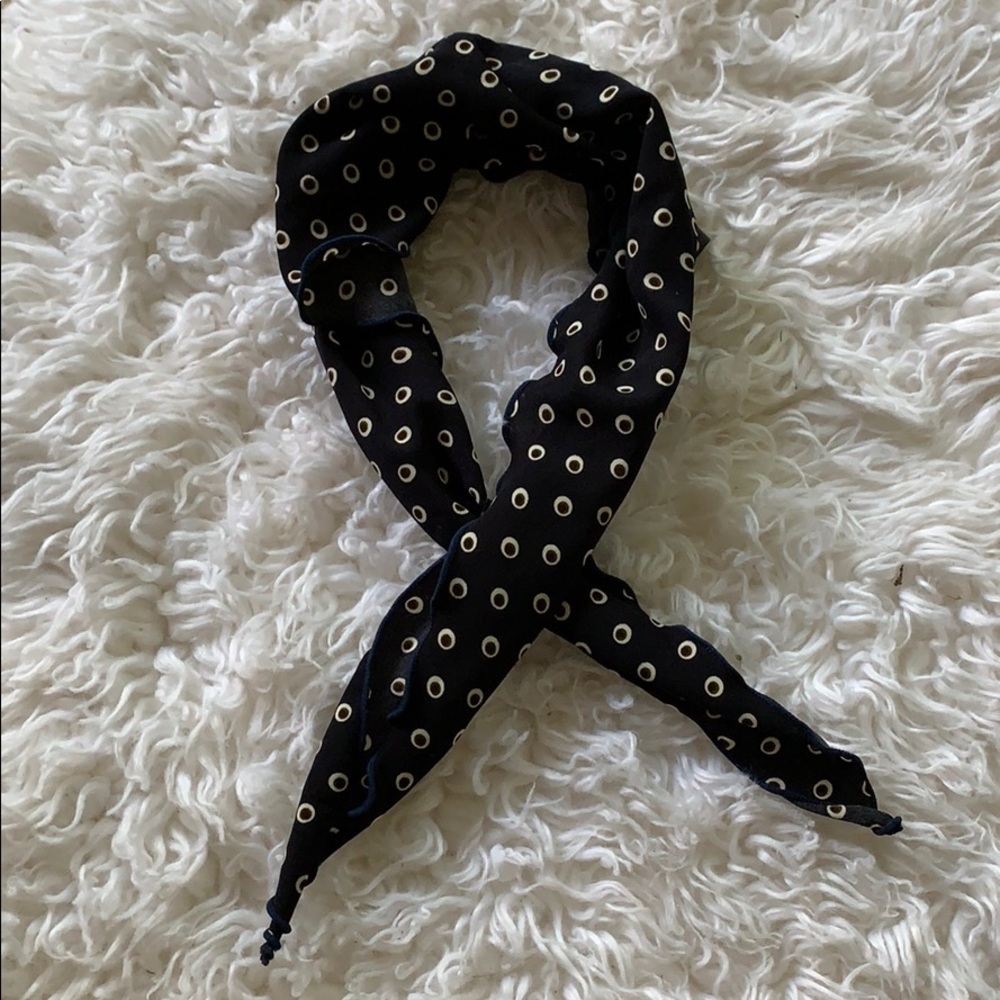Navy colored accessory scarf